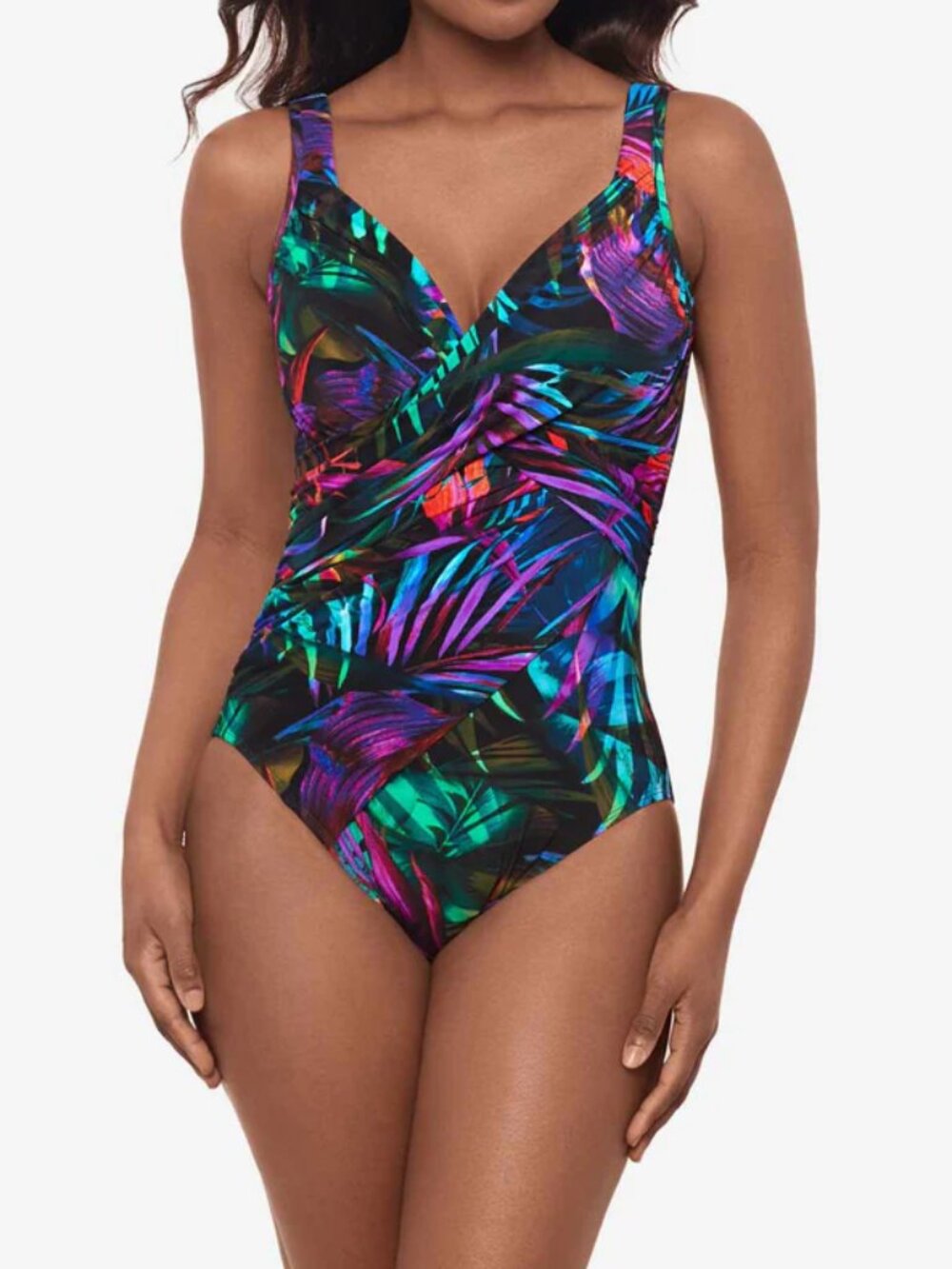 Miraclesuit Revele One Piece Swimsuit in Palma Paradiso Underwire 8 Multi NEW
